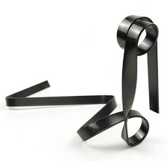Black metal ribbon sculpture, modern home decor gift