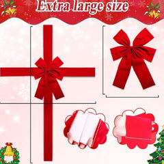Extra large red gift bow for Christmas presents, festive holiday wrapping decoration