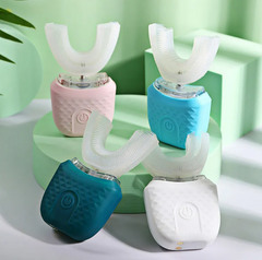 Colorful U-shaped electric toothbrushes for kids and adults, perfect family gifts