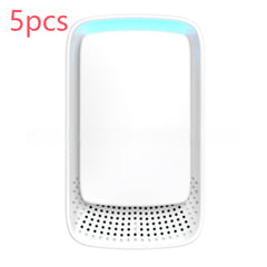 5pcs white air purifier with blue LED light, compact design for home use
