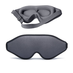 Gray 3D contoured sleep mask for comfortable rest and relaxation