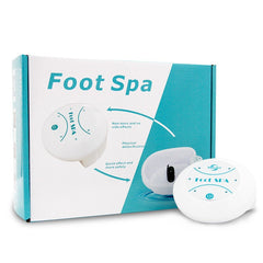 Foot spa device with packaging, promoting non-toxic detox and quick relaxation for home use