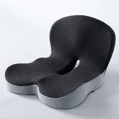 Ergonomic memory foam seat cushion for back and tailbone pain relief, office chair support