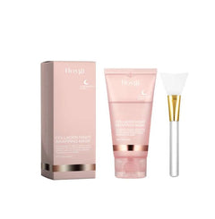 Hoygi Collagen Night Wrapping Mask with applicator brush, pink packaging for overnight skincare routine