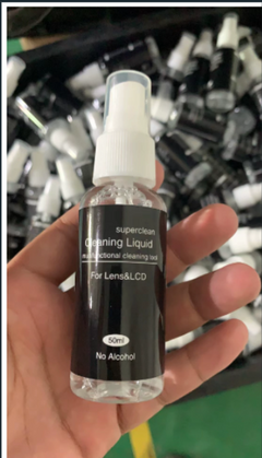 50ml alcohol-free lens and LCD cleaning liquid spray bottle for electronics care