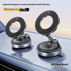 2025 new model magnetic vacuum car mount holder, Shining Stone Black, multi-function dashboard accessory