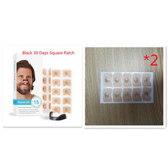 Black 30 Days Square Nasal Dilator Patches Starter Kit with 15 patches, shown with 2 packs