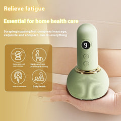 Portable green massage device for home health care, relieves fatigue and back pain, compact design