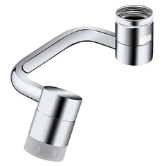 Chrome kitchen faucet aerator with flexible swivel spout for easy water flow control