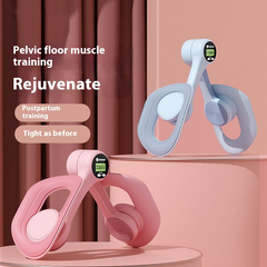 Pelvic floor exerciser for postpartum recovery & core strength, pink and blue models shown