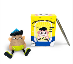 Bebi stress relief toy with blackhead pulling feature, fun keychain for stress relief
