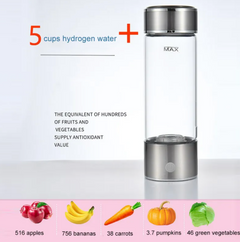 Hydrogen water bottle with antioxidant benefits, equivalent to hundreds of fruits and veggies