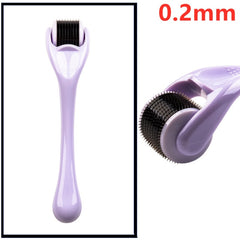 Purple 0.2mm derma roller for skin care with fine micro-needles
