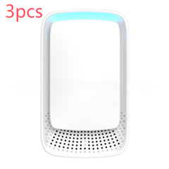 3pcs white air purifier with blue LED light, compact design for home use