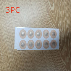 3PC round adhesive patches with metallic centers on white sheet, ideal for home or gift use