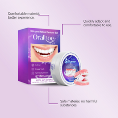 Oralhoe Silicone Reline Denture Set – comfortable, safe, quick-adapt dentures for better smile experience