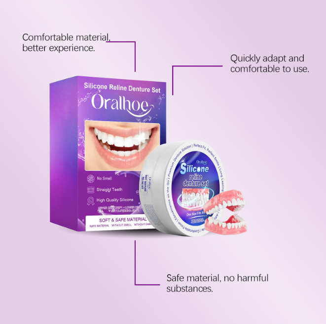 Silicone Reline Denture Set for comfortable, safe, and quick adaptation with high-quality material