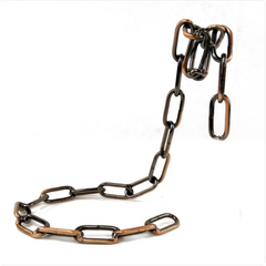 Rustic metal chain link decor for home or gift use, sturdy and vintage-style