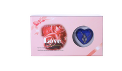 Heart-shaped love necklace gift box with rose design, perfect for romantic occasions and family gifts