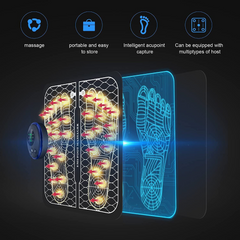 EMS foot massager with intelligent acupoint capture, portable design, and massage therapy features