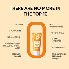Orange enzyme exfoliating gel, sulfate-free, alcohol-free, no preservatives, gentle skincare for sensitive skin