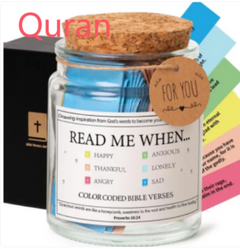 Read Me When Jar with Color Coded Bible Verses for Emotional Support, Gift Idea
