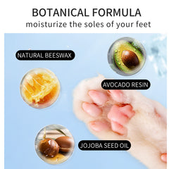 Botanical foot balm with natural beeswax, avocado resin & jojoba seed oil for soft soles
