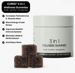 3-in-1 wellness gummies with Shilajit, Sea Moss, Ashwagandha for energy, immunity, and performance support