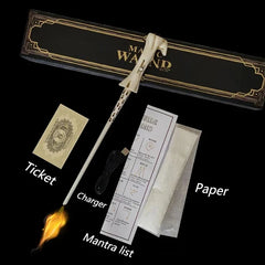 Magic wand gift set with charger, ticket, mantra list, and paper — perfect family gift