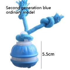 Blue rope dog toy with ball, 5.5cm, second generation model for pets