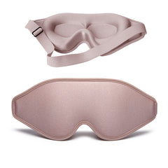Soft pink sleep mask with adjustable strap for comfortable rest and relaxation