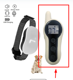Dog training collar with remote control, USB charging, sound, vibration, electric shock, IPX7 waterproof