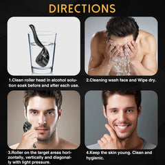 Microdermabrasion roller usage guide: clean, wash face, roll gently, maintain youthful skin
