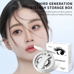 Third generation magnetic eyelash storage box with natural-looking false lashes for everyday wear