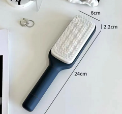 Blue hairbrush with white bristles, 24cm long, ideal for daily grooming and gift ideas