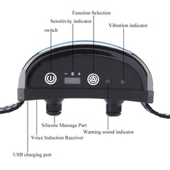 Smart neck massager with USB charging, silicone nodes, vibration & sensitivity controls for relaxation