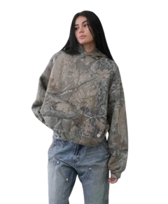 Camouflage hoodie for women, cozy oversized fit with drawstring hood, perfect gift for family