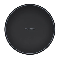 Black fast charge wireless charging pad for smartphones