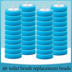 40 blue toilet brush replacement heads for easy cleaning and hygiene