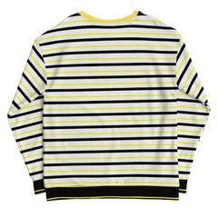 Black and yellow striped long sleeve shirt, casual unisex top for everyday wear