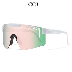 Stylish gradient Viper sunglasses with white frame, perfect for fashion and outdoor gifts