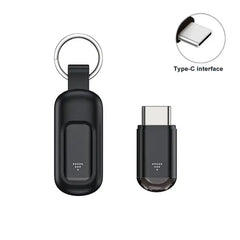 Compact Type-C USB adapter with keychain, portable charging accessory for on-the-go use