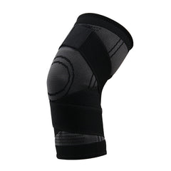 Black knee brace support with breathable mesh and adjustable straps for joint pain relief