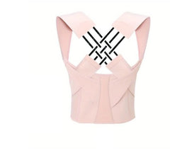 Pink posture corrector with crisscross back design for back support and alignment