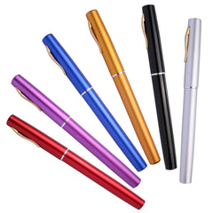 Colorful metal pens in red, purple, blue, gold, black, and silver — perfect gift ideas for family and friends