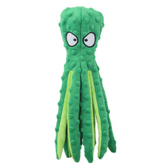 Green plush octopus toy with textured bumps and big eyes, perfect gift for kids and families