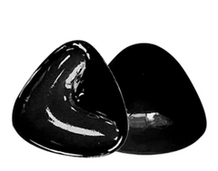 Glossy black heart-shaped gifts for couples or Valentine's Day