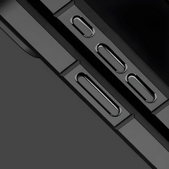 Sleek black phone case with precise cutouts for buttons and ports