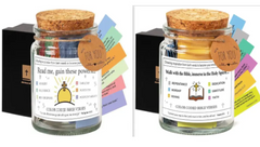 Color-coded Bible verse jar with inspirational quotes, perfect Christian gift for family and friends
