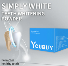 Simply White Teeth Whitening Powder by Youbuy – Promotes Healthy Teeth, Natural Smile Brightener